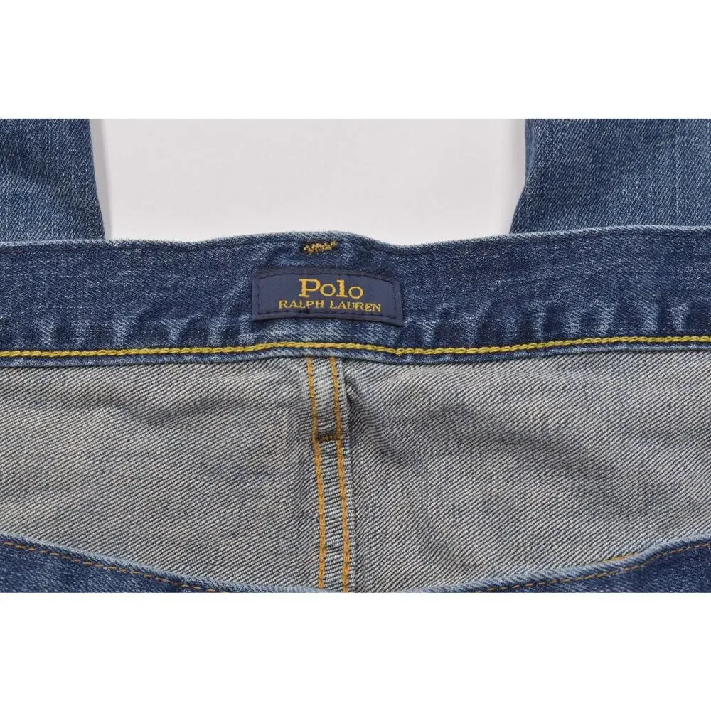 Polo Ralph Lauren Hampton Relaxed Straight Jeans Mens 48x30 Blue Wash Denim